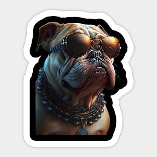 Dog Wearing Sunglasses Sticker